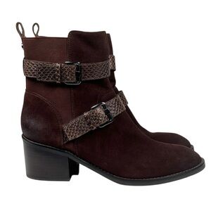 DONALD J. PLINER DAHLIN BROWN SUEDE ANKLE‎ BOOTIES Sz 9.5 M